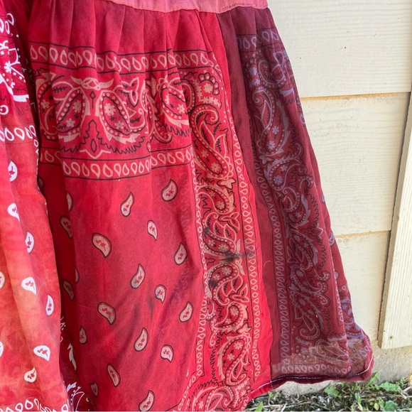 Handmade Earthy Voluminous Maxi Bandana Dress SKU 02265 Red Rose - Picture 15 of 16